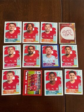 Panini Switzerland World Cup Sticker Set - Red & White